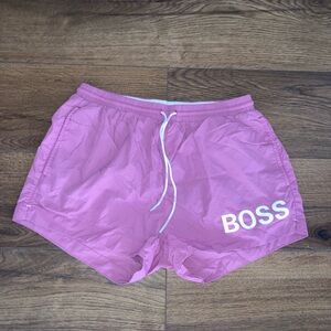 Hugo Boss women’s purple Swim short Trunks size m